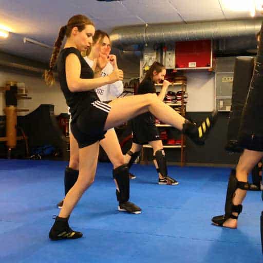 Training, Frauen, Techniken mit Tritten, Kickboxing, Selbstverteidigung, Kampfkunst, Fitness, Women Martial Arts